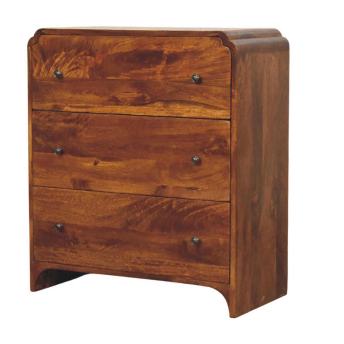 Artisan Furniture Solid Wood Newton Chestnut Chest, 3 Drawers, Dark Brown