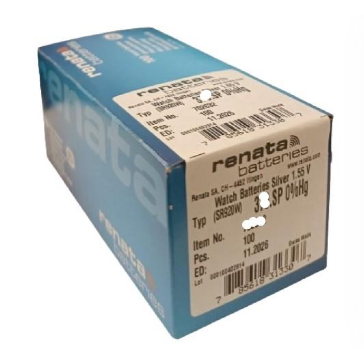 RENATA SP 399 Watch Batteries Pack Of 100