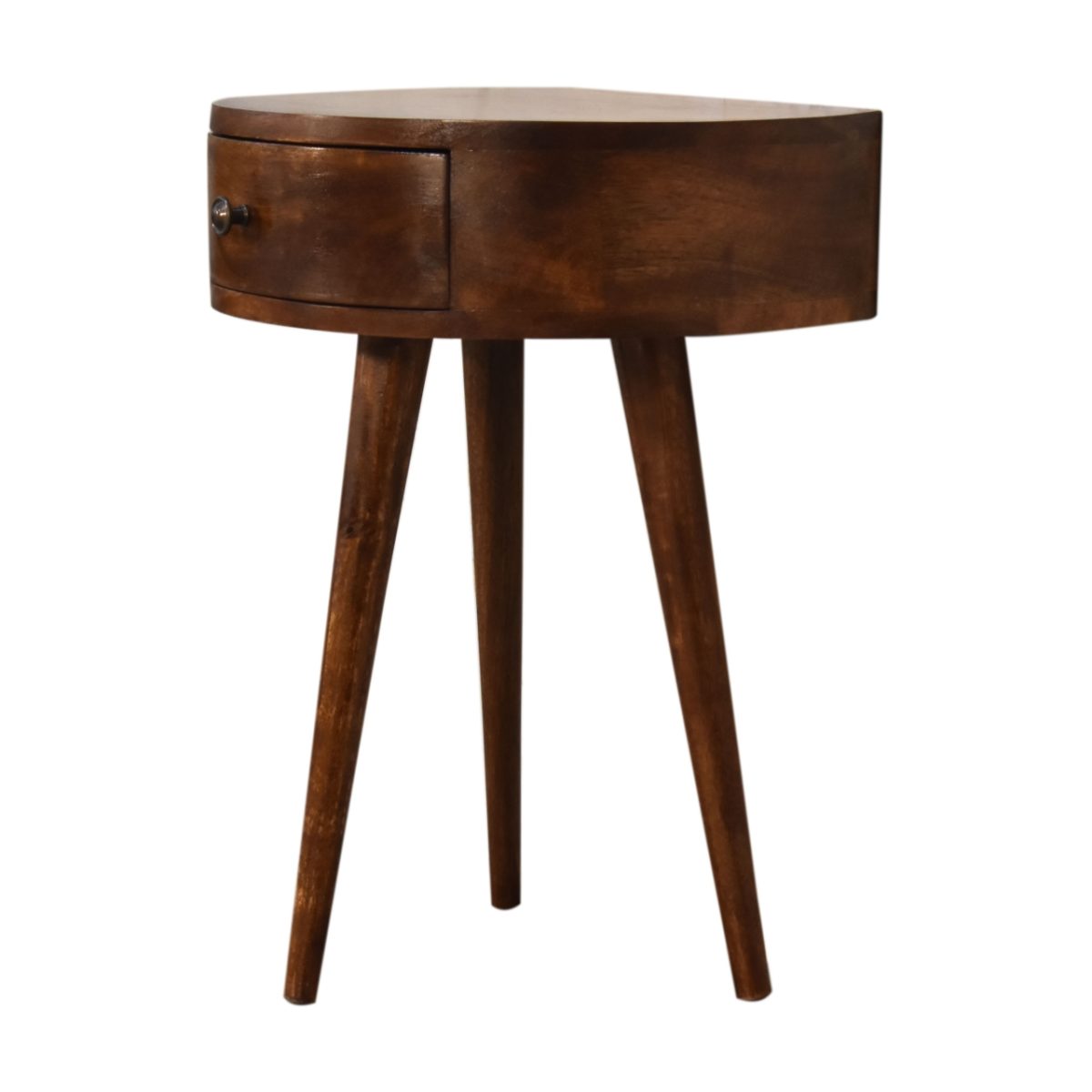Artisan Furniture Solid Wood Chestnut Semi Circle Bedside