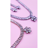 Flower Crystal Baguette Cut Layered Necklace Set