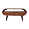 Artisan Furniture Solid Wood Chestnut Circular TV Stand