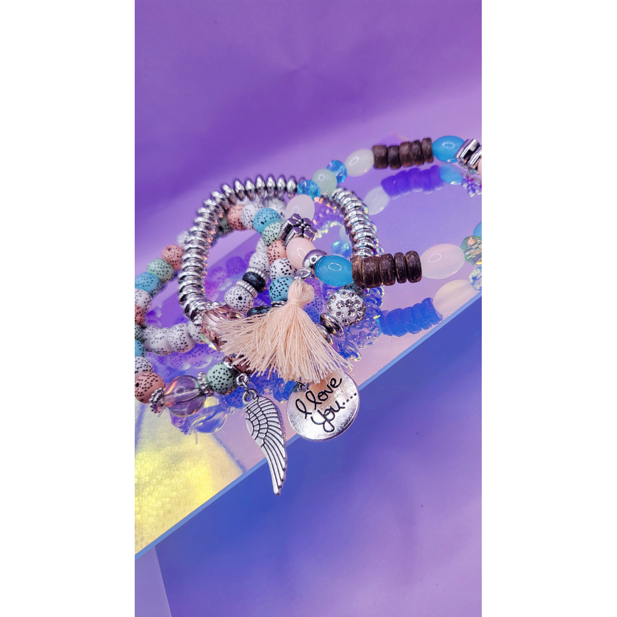 Boho Ceramic Beaded Bracelet Set