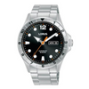 Lorus Mens Automatic Day Date Black Dial Stainless Steel Bracelet Watch RL459BX9