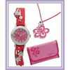 Kahuna Children Girls Wallet, Necklace Gift Set 10 Watches  - CLEARANCE NEEDS RE-BATTERY