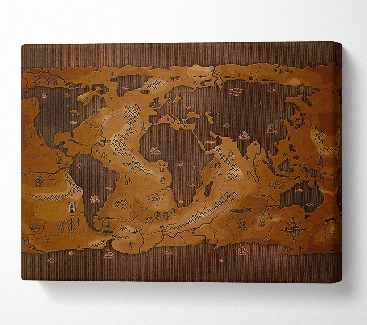 Map Canvas Wall Art - Zestio
