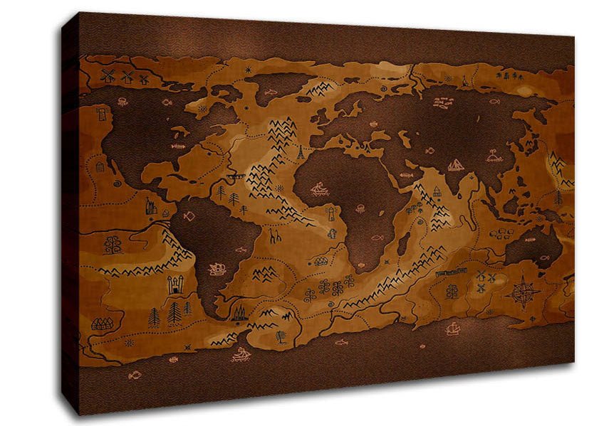 Map Canvas Wall Art - Zestio