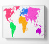 Map n Stars Of The World Canvas Wall Art - Zestio