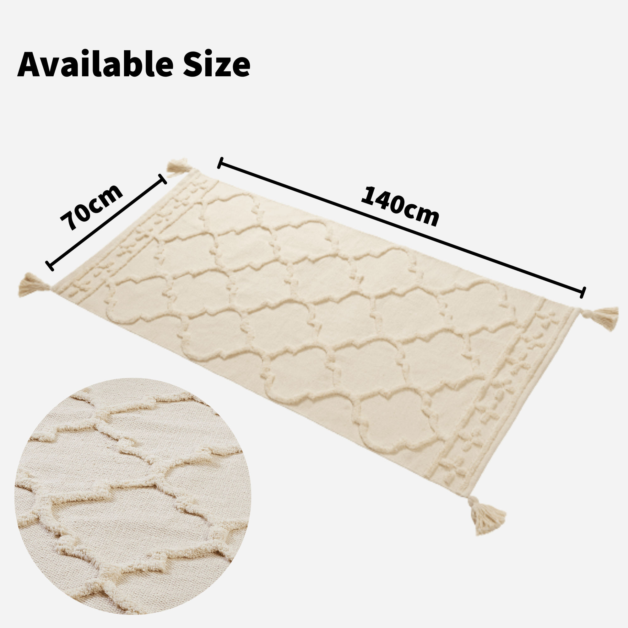 OLIVIA ROCCO Marrakesh Hand Woven Cotton Rug Eco Friendly Durable Carpet For Living Room Bedroom Kitchen Entryway Multiple Sizes