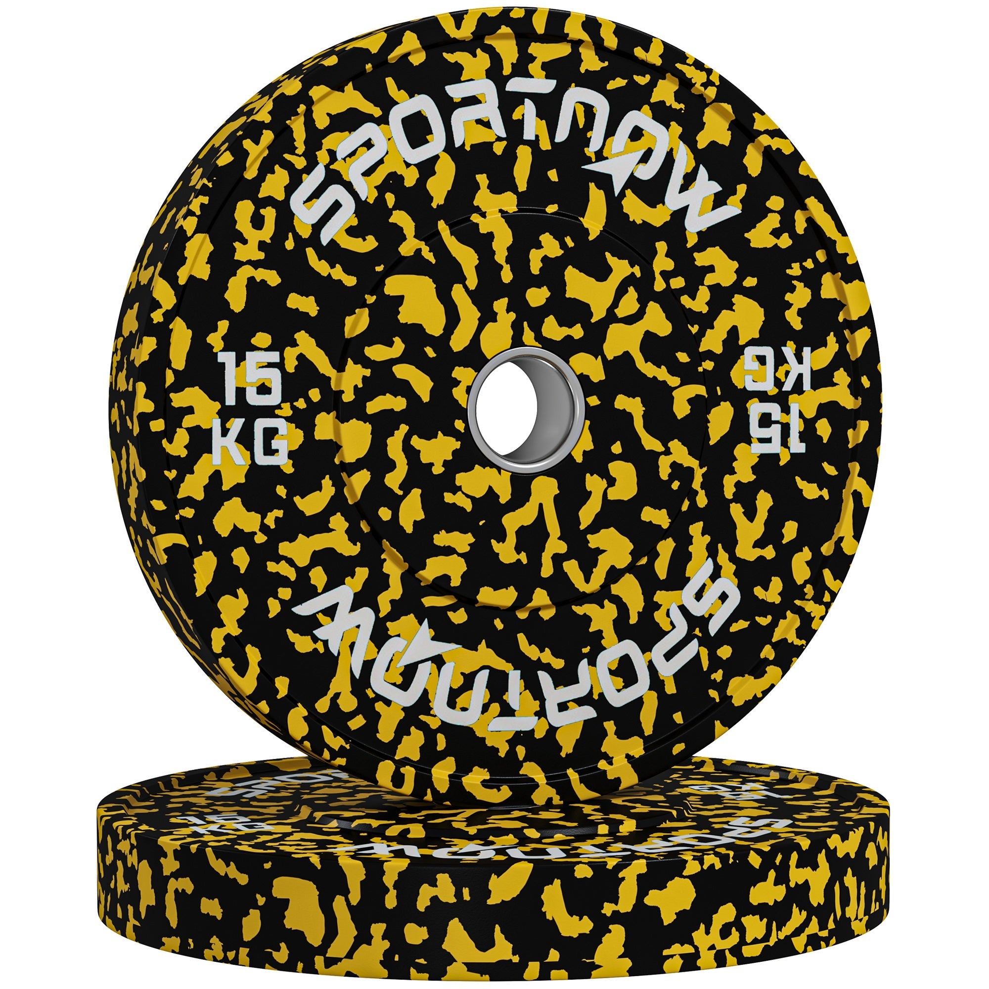SPORTNOW Olympic Weight Plates with 5cm Holes for Weight Lifting, 2 x 10kg