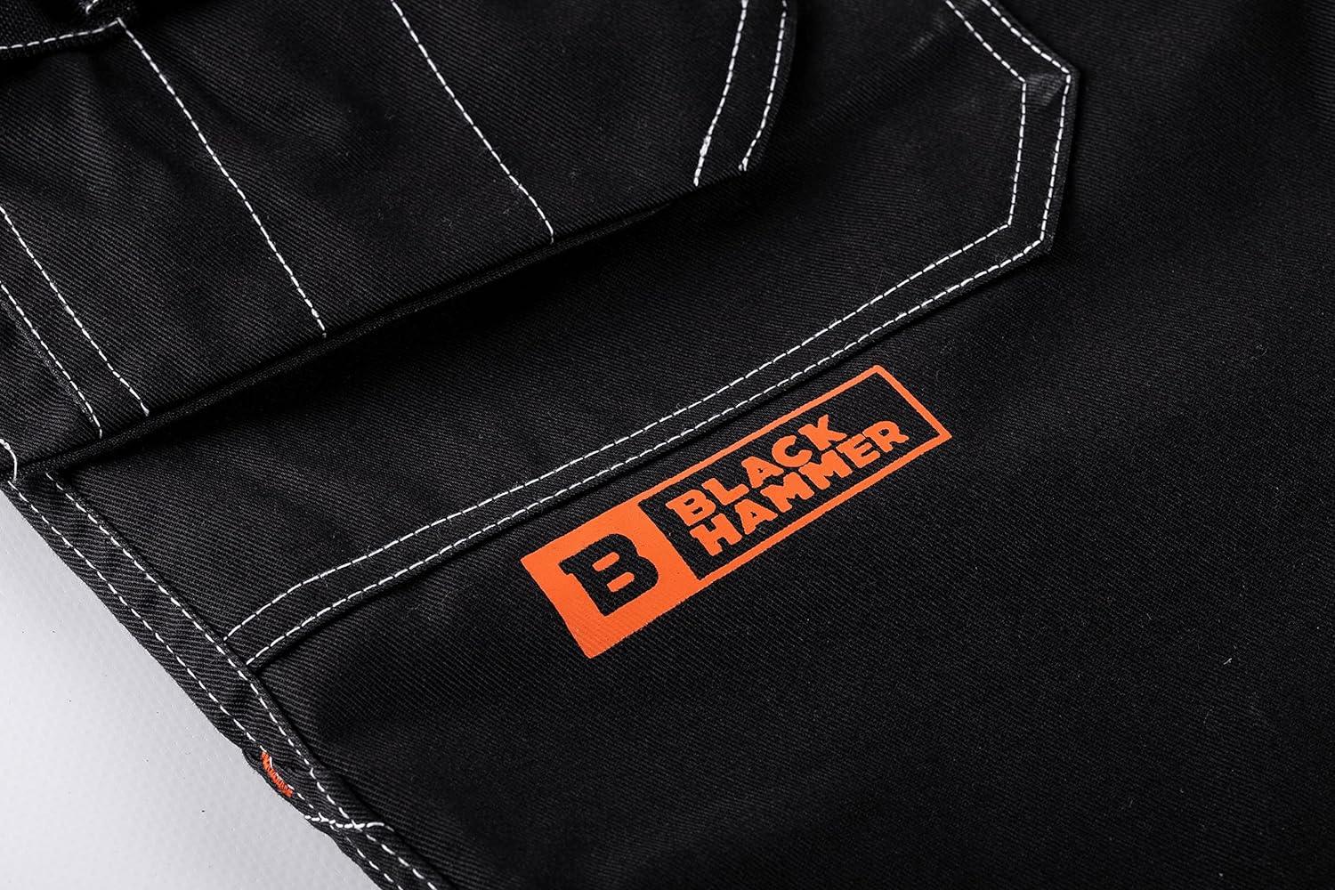 Black Hammer Mens Work Shorts Multi Pockets 30W Cargo Triple Stitched Workwear
