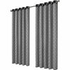 OLIVIA ROCCO Milano Geometric Blackout Curtains Thermal Insulated Eyelet Pair Light Blocking Window Drapes For Living Room Bedroom