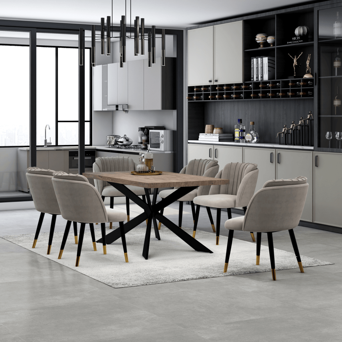Milano velvet dining chair - Zestio