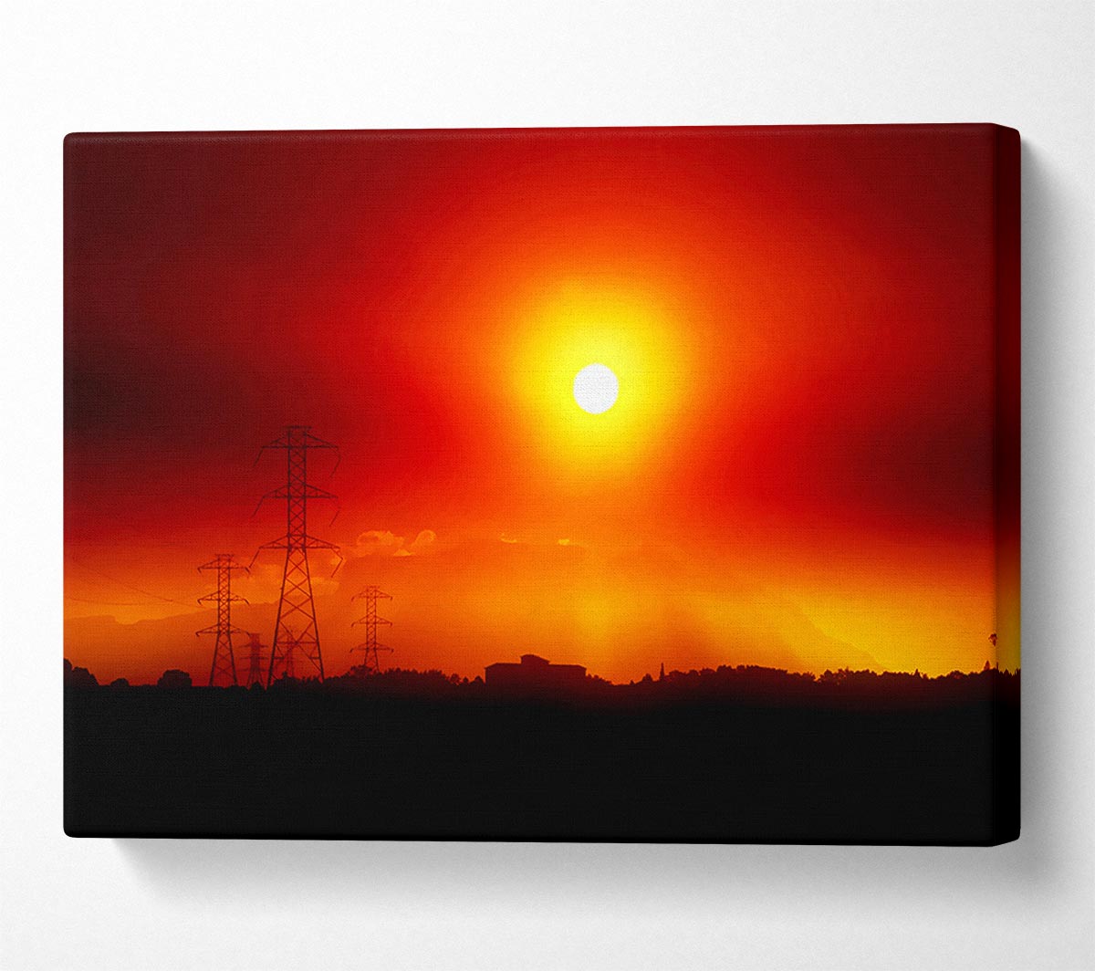 Mist Of The Red Sun Canvas Wall Art - Zestio