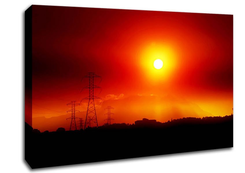 Mist Of The Red Sun Canvas Wall Art - Zestio