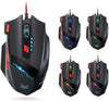 Zelotes C15 Gaming Mouse Adjustable 7000 DPI 13 Programmable Buttons LED Lights Office Mouse Suitable for PC Laptop