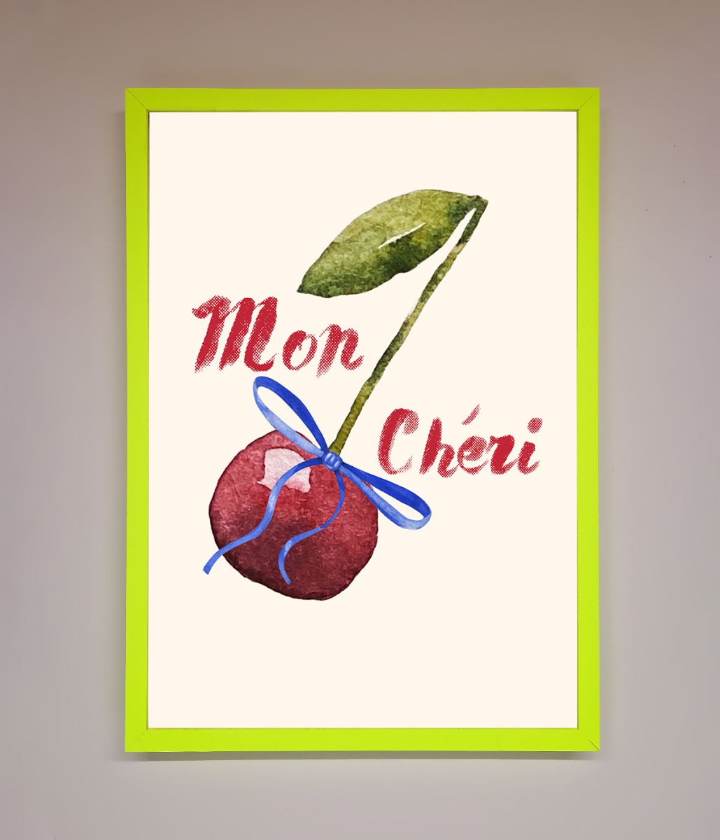 Mon Cheri Cherry Framed Wall Art - Zestio