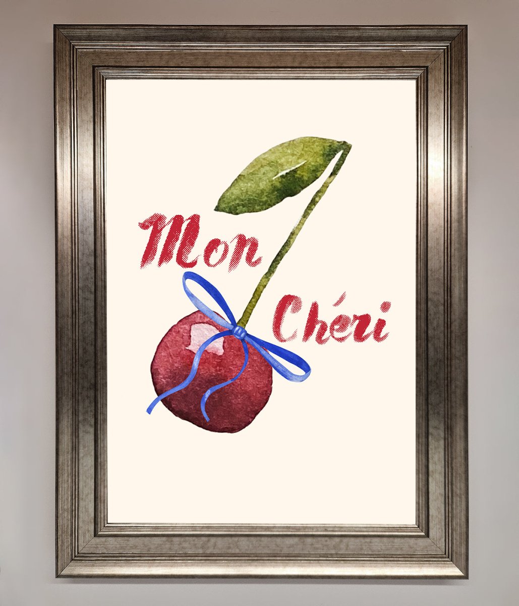 Mon Cheri Cherry Framed Wall Art - Zestio