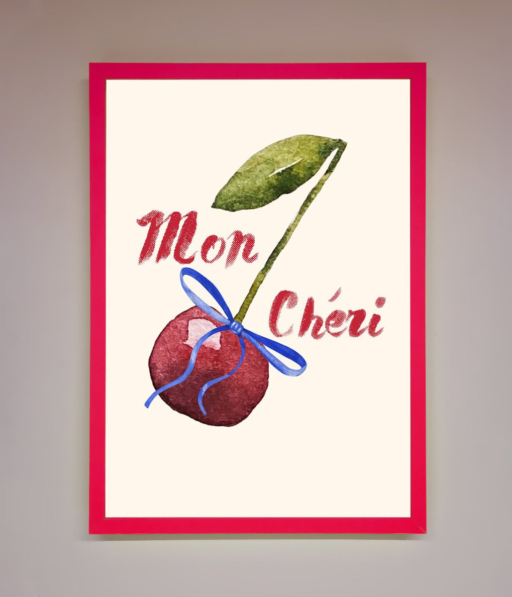 Mon Cheri Cherry Framed Wall Art - Zestio