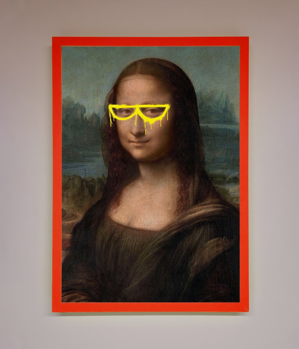 Mona Lisa Glasses Framed Print - Zestio
