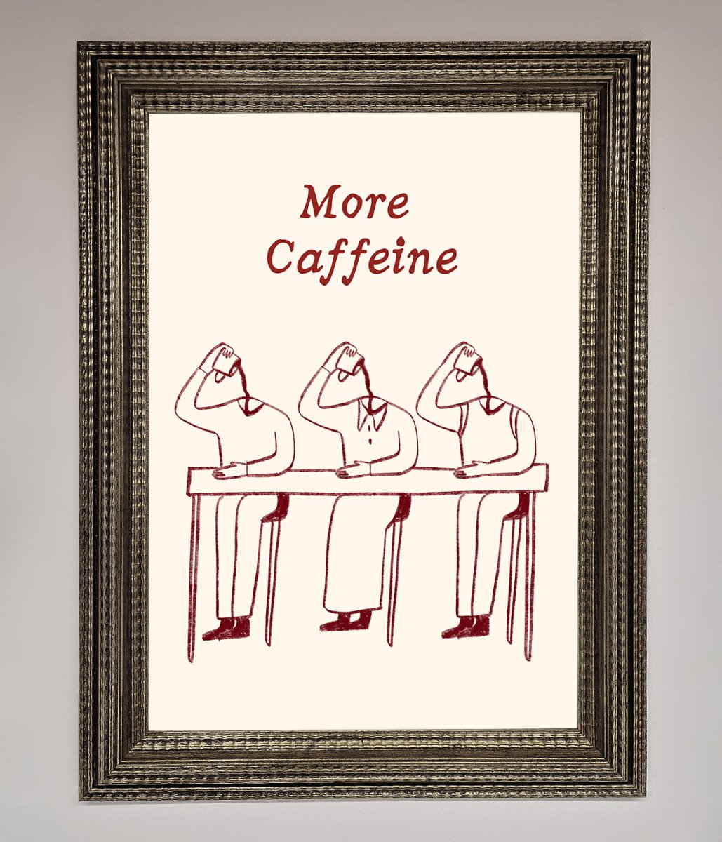 More Caffeine Framed Wall Art - Zestio