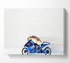 Mouse Riding Motorcycle Canvas Wall Art - Zestio