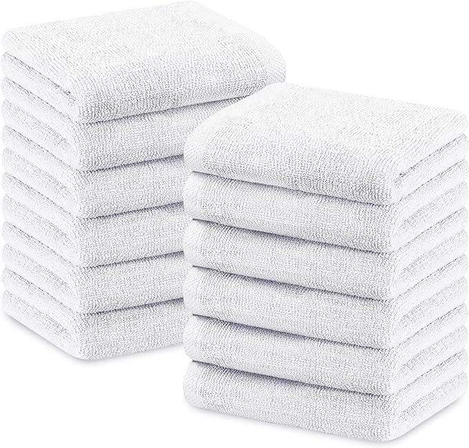 OLIVIA ROCCO Bath Sheets 500GSM Ultra Soft Super Absorbent Quick Dry Cotton White Grey Hotel Durable Bulk Pack 12 BBs Hospitals