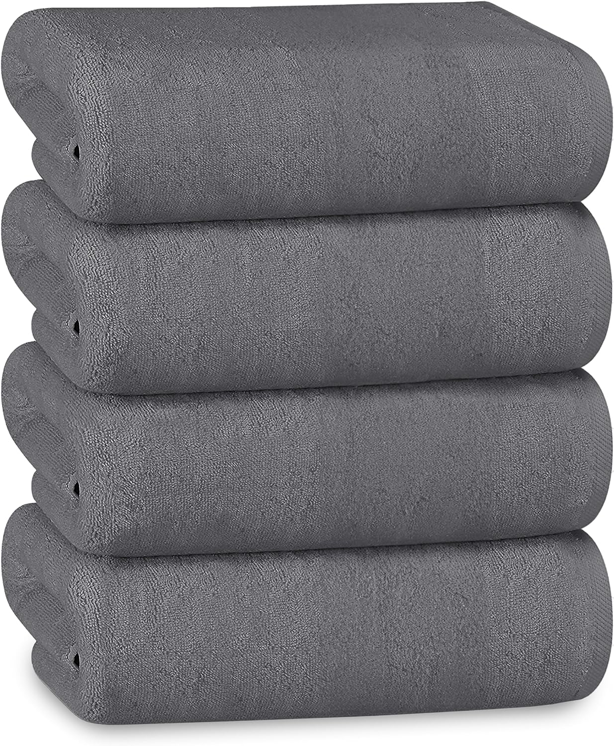 OLIVIA ROCCO Bath Sheets 500GSM Ultra Soft Super Absorbent Quick Dry Cotton White Grey Hotel Durable Bulk Pack 12 BBs Hospitals