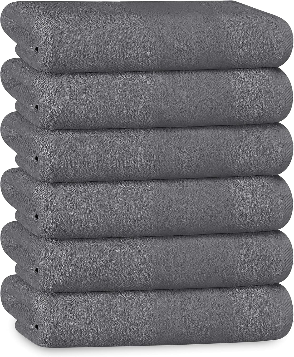 OLIVIA ROCCO Bath Sheets 500GSM Ultra Soft Super Absorbent Quick Dry Cotton White Grey Hotel Durable Bulk Pack 12 BBs Hospitals