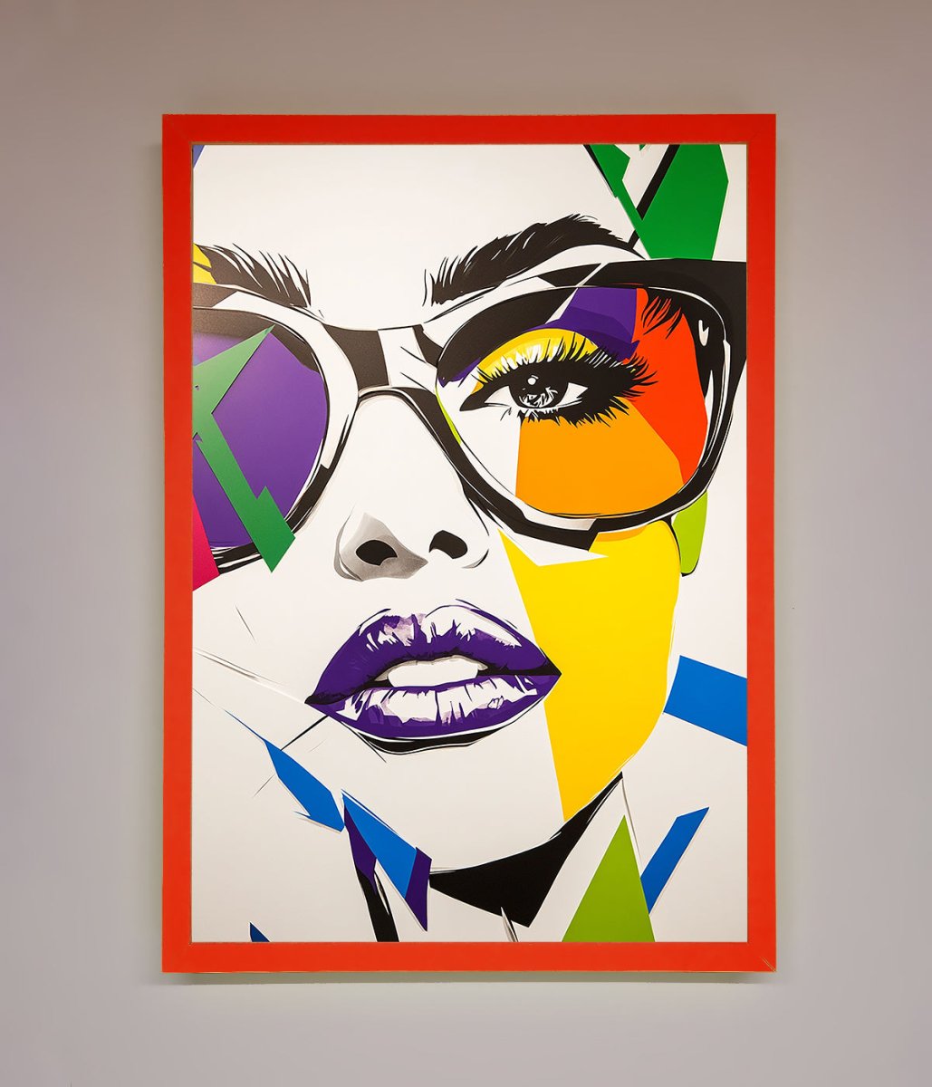 MultiColour Face Framed Wall Art - Zestio