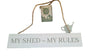 The Potting Shed Hanging Garden Signs 26cm Garden Shed Gift my shed my rules