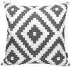OLIVIA ROCCO Nairobi Charcoal Waterproof Cushion Covers 43 x 43 Cm Reversible Breathable Indoor Outdoor Patio Garden Sofa Bed Chair