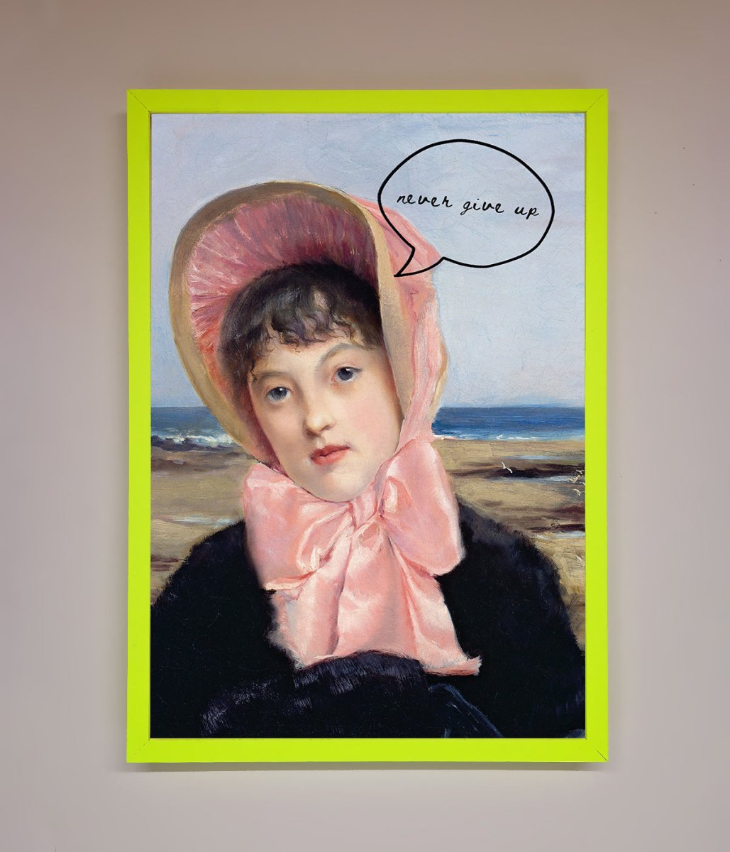 Never Give Up Framed Wall Art - Zestio