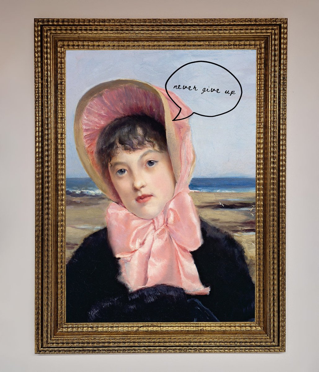 Never Give Up Framed Wall Art - Zestio