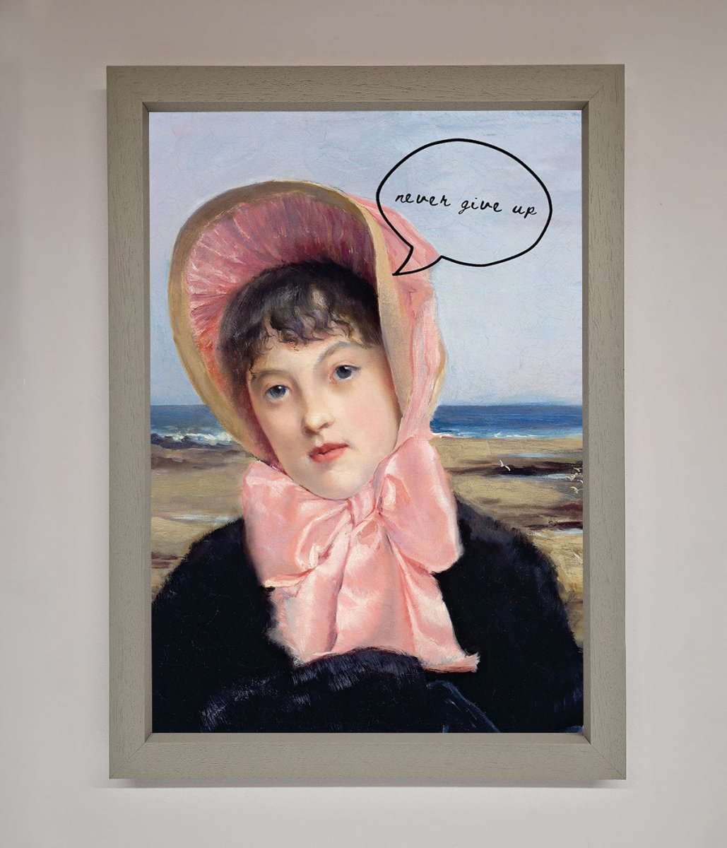 Never Give Up Framed Wall Art - Zestio