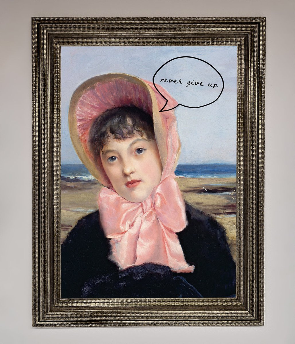 Never Give Up Framed Wall Art - Zestio