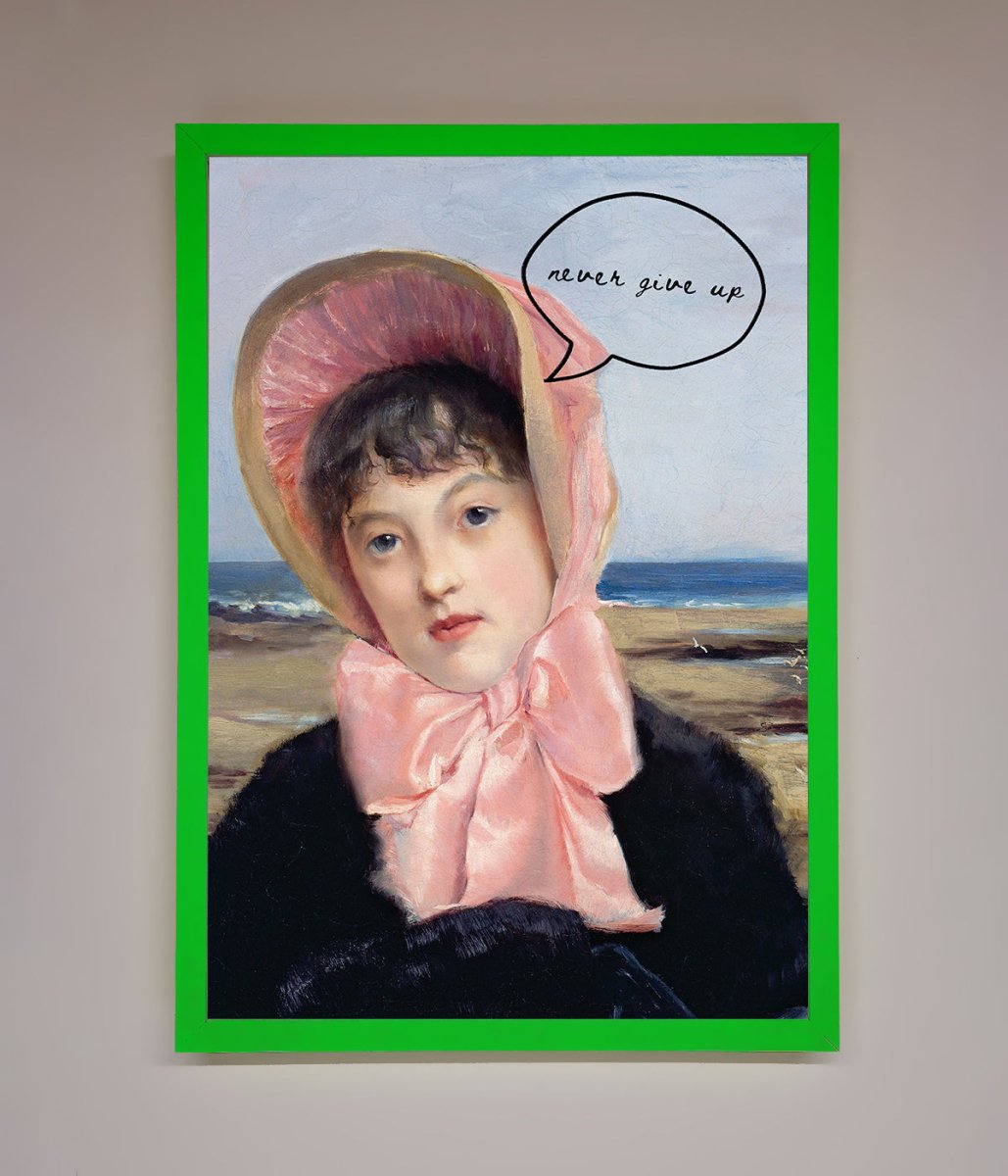 Never Give Up Framed Wall Art - Zestio