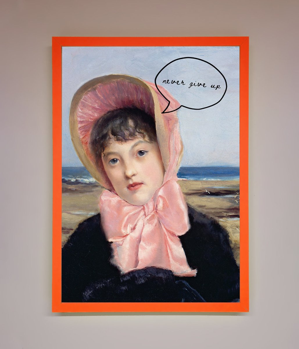 Never Give Up Framed Wall Art - Zestio