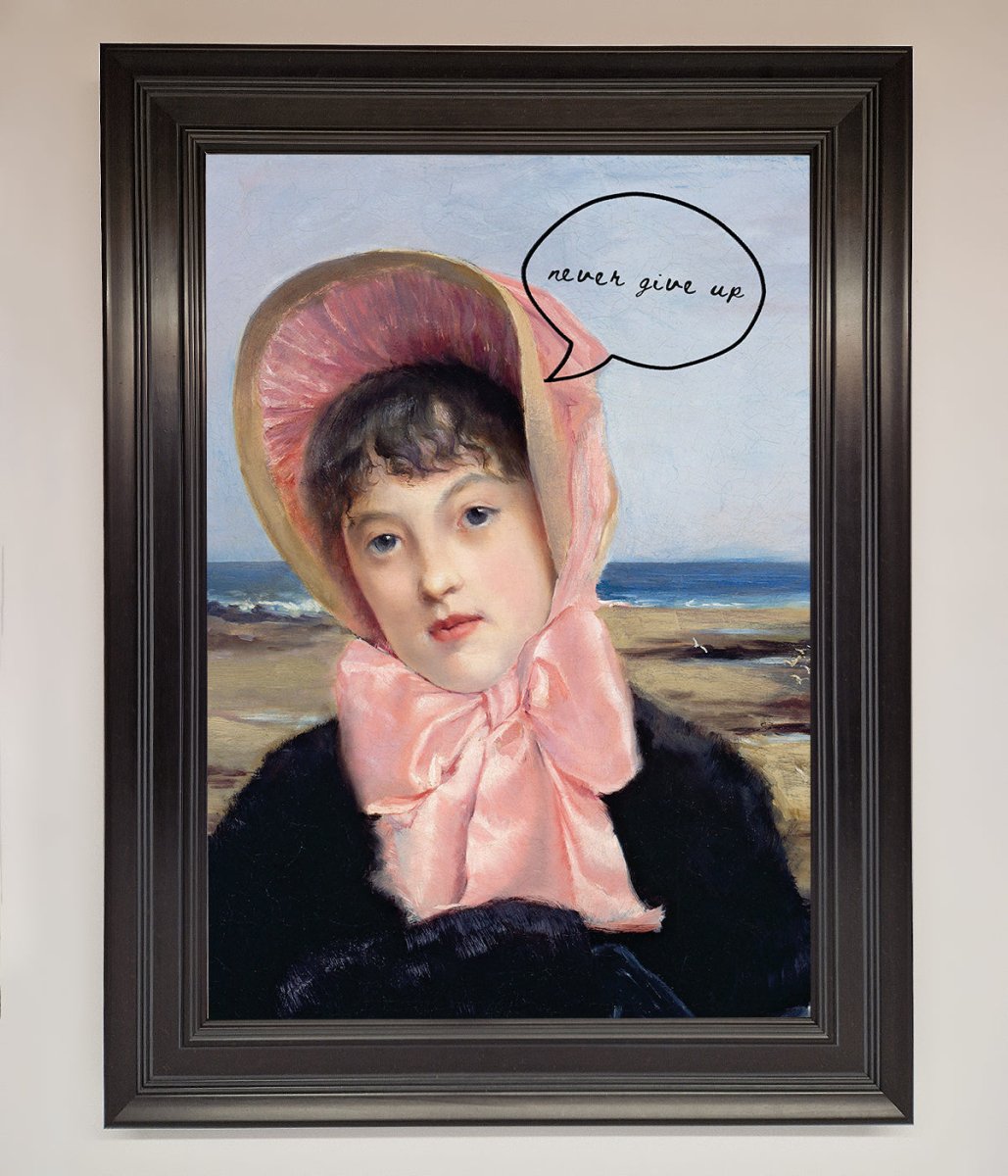 Never Give Up Framed Wall Art - Zestio