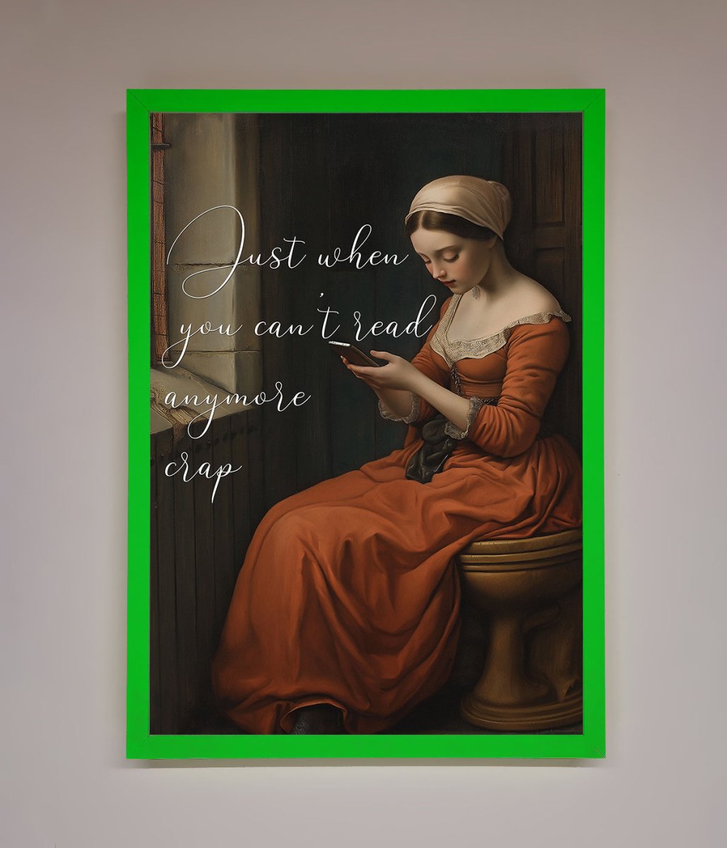 No More Crap Framed Poster - Zestio