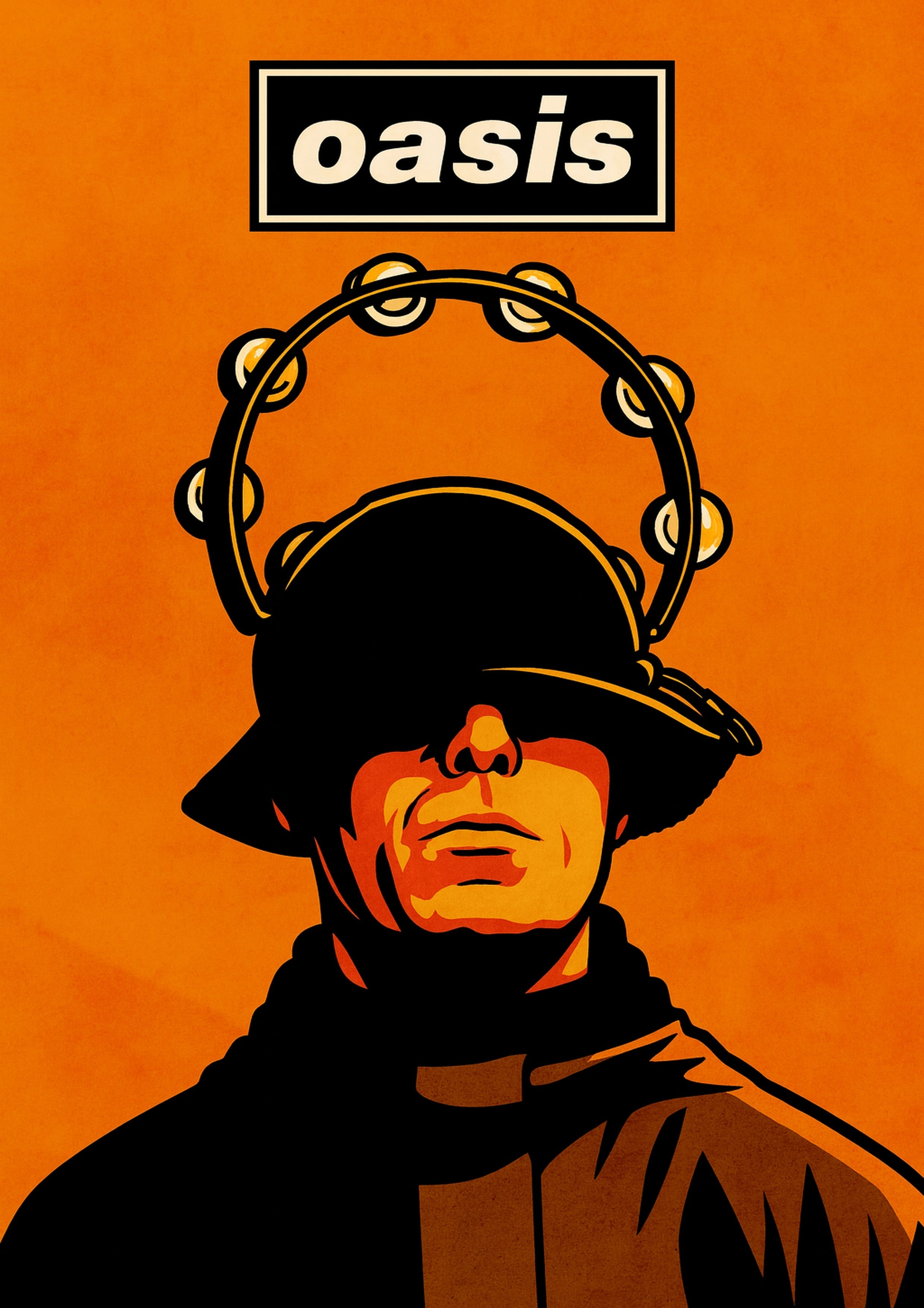 Liam Gallagher Tambourine Poster - Oasis Inspired Print