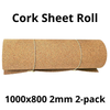 Cork Sheet Roll - 1000x800mm - 2mm - Décor and DIY - Pack of 2