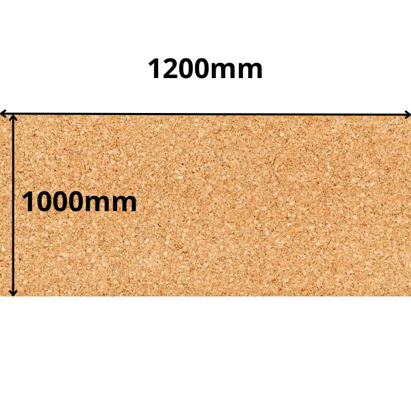 Cork Sheet Roll - 1000x1200mm - 8mm - Décor and DIY - Pack of 1