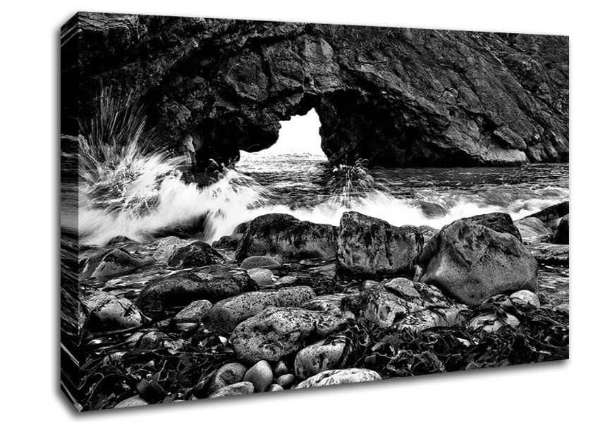 Oceans Gateway B n W Canvas Wall Art - Zestio