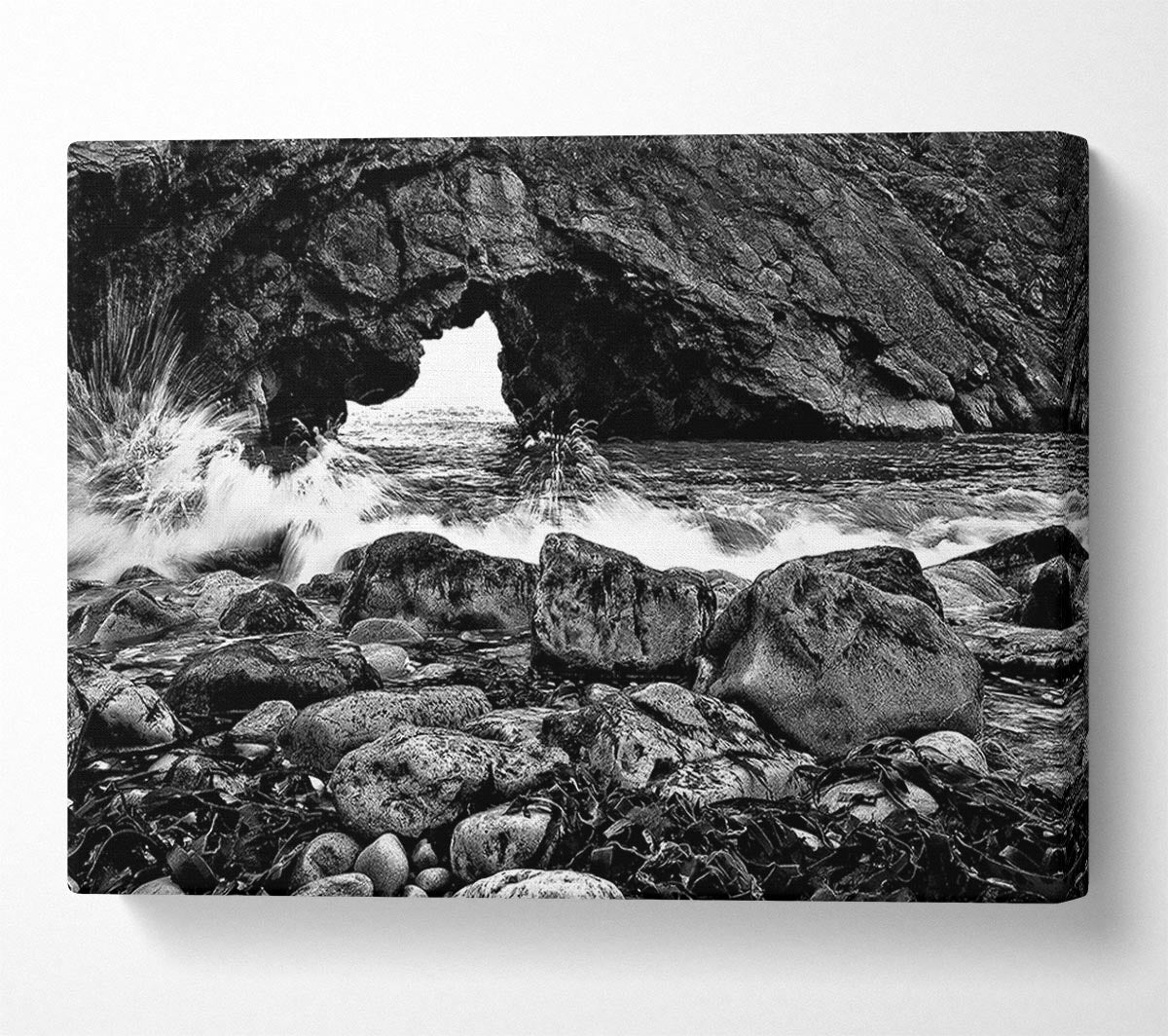 Oceans Gateway B n W Canvas Wall Art - Zestio