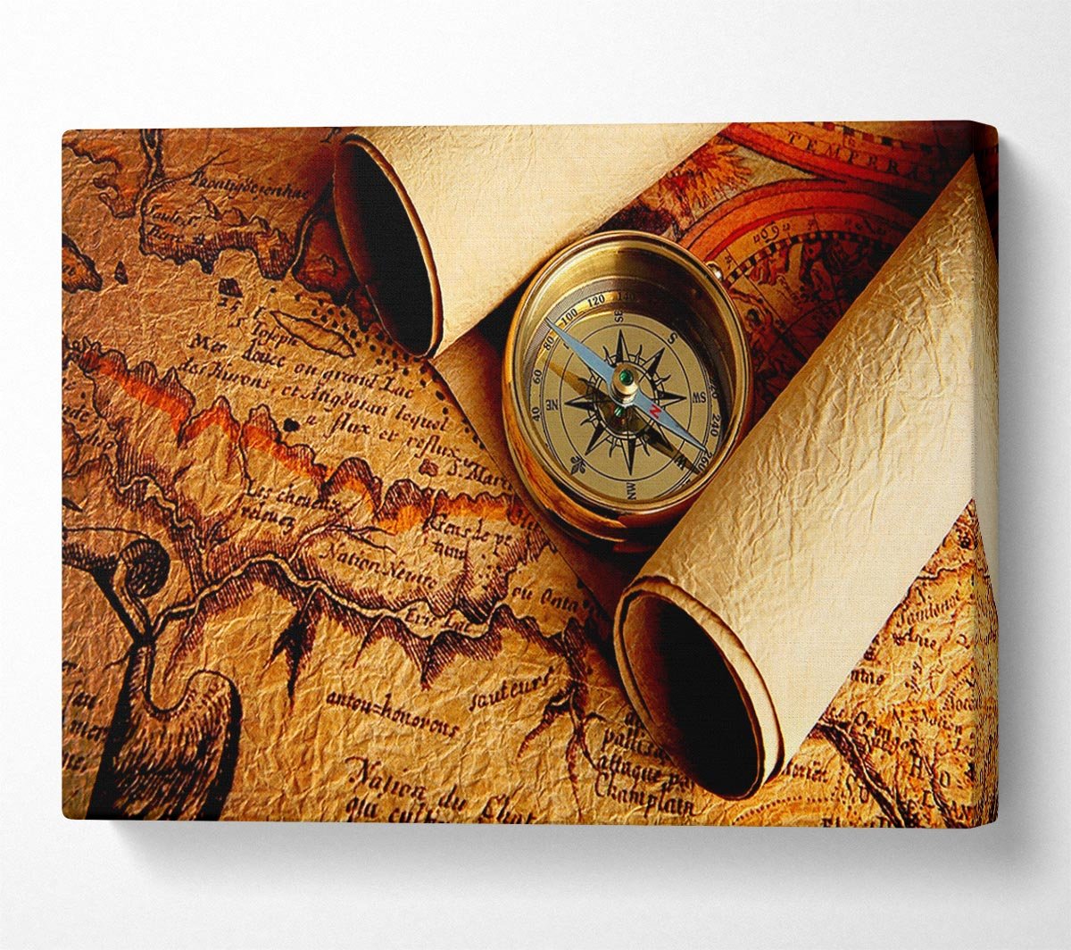 Old World Maps Canvas Wall Art - Zestio