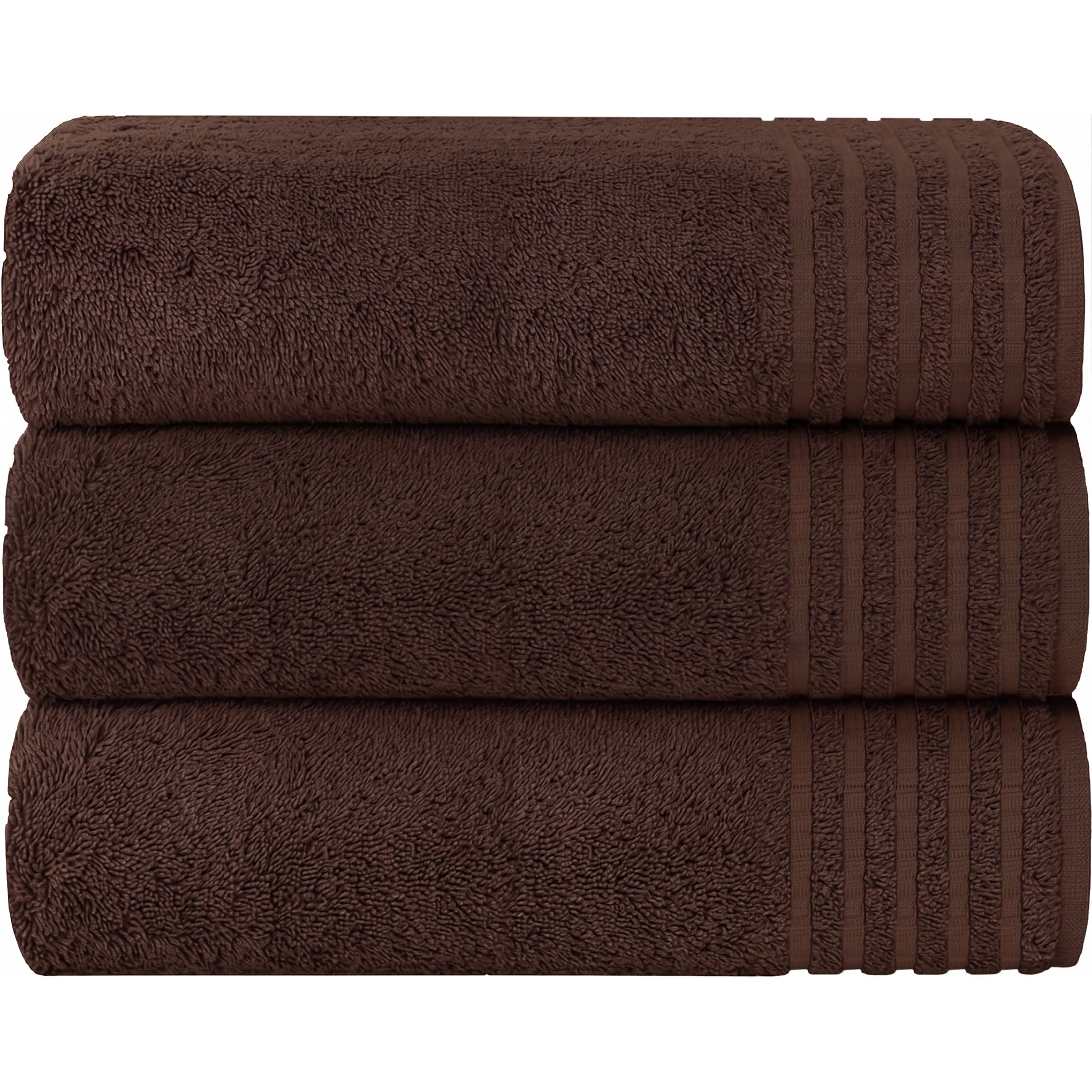 OLIVIA ROCCO Monaco 3 Pack Extra Large Bath Sheets 500GSM 100 Percent Cotton Highly Absorbent Towels For Home Gym Beach Spa Set