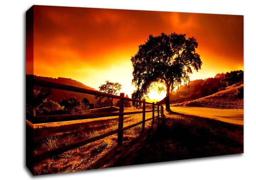 On The Road To Dawn Canvas Wall Art - Zestio