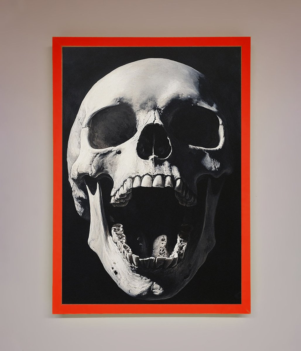Open Mouth Skull Framed Poster - Zestio