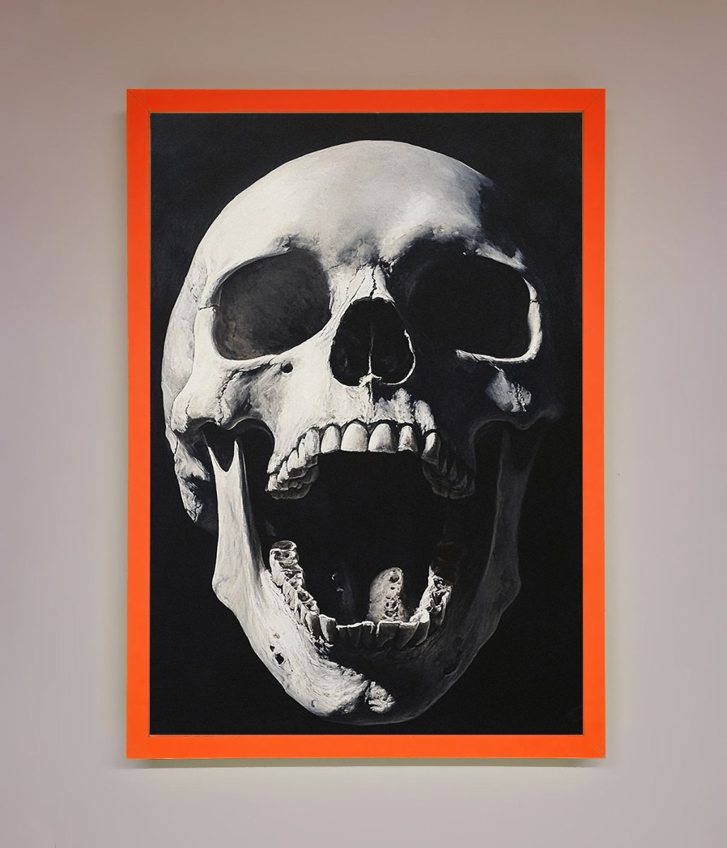 Open Mouth Skull Framed Poster - Zestio