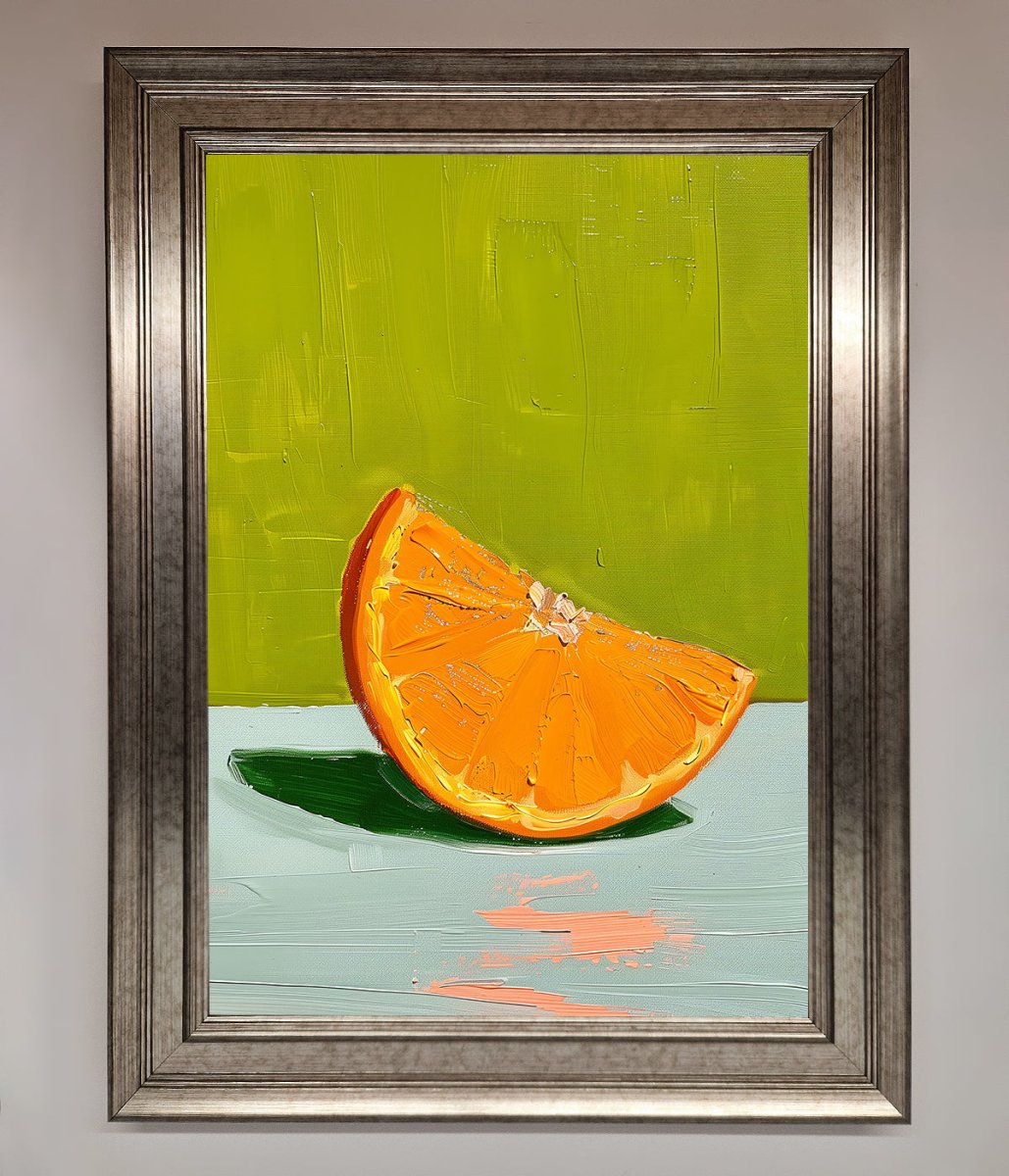 Orange Wedge Framed Print - Zestio